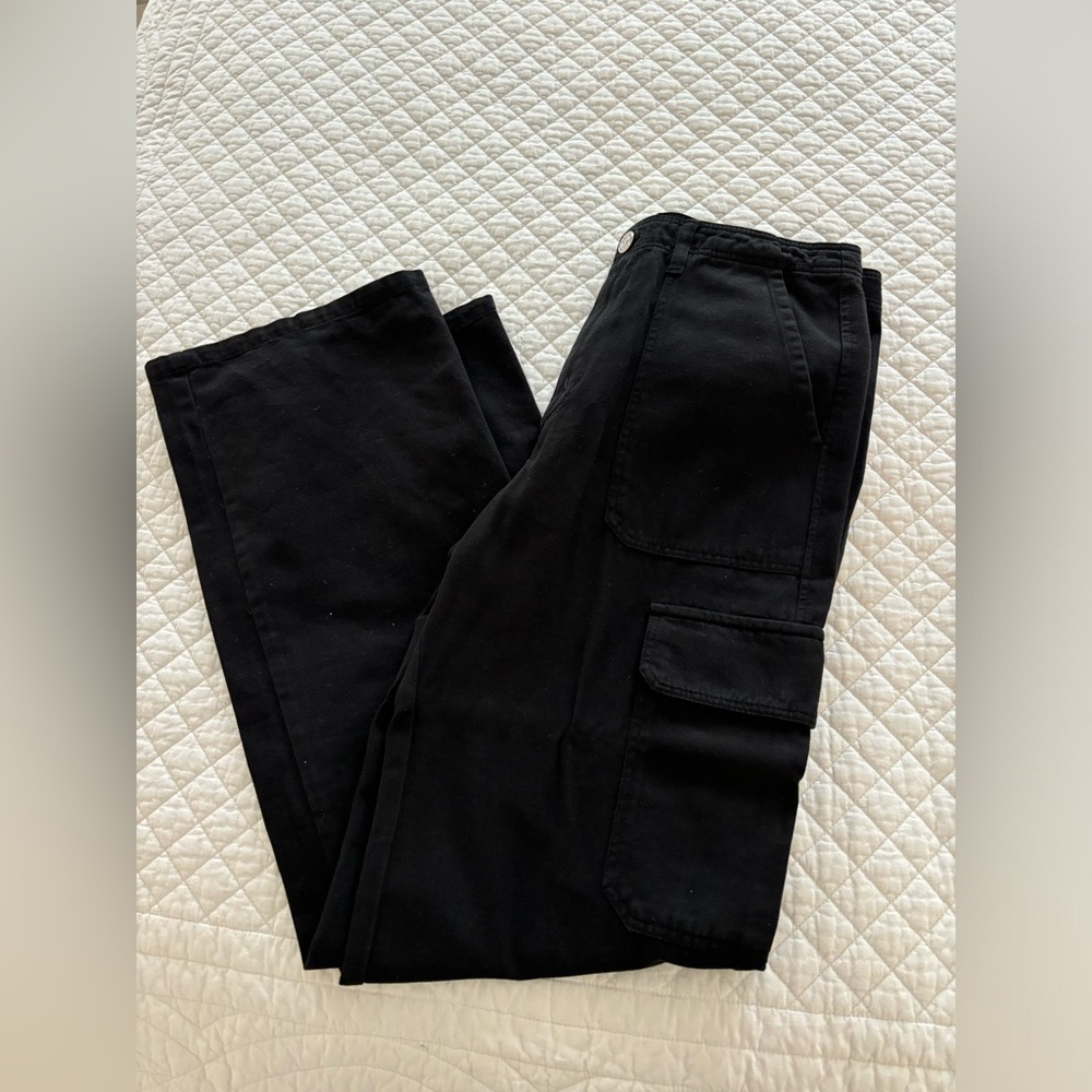 Black Zara Cargo Pants NWT